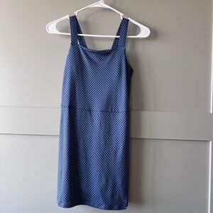 All in Motion Dress Girls Large Blue Houndstooth Built-In‎ Shorts Bra Athletic